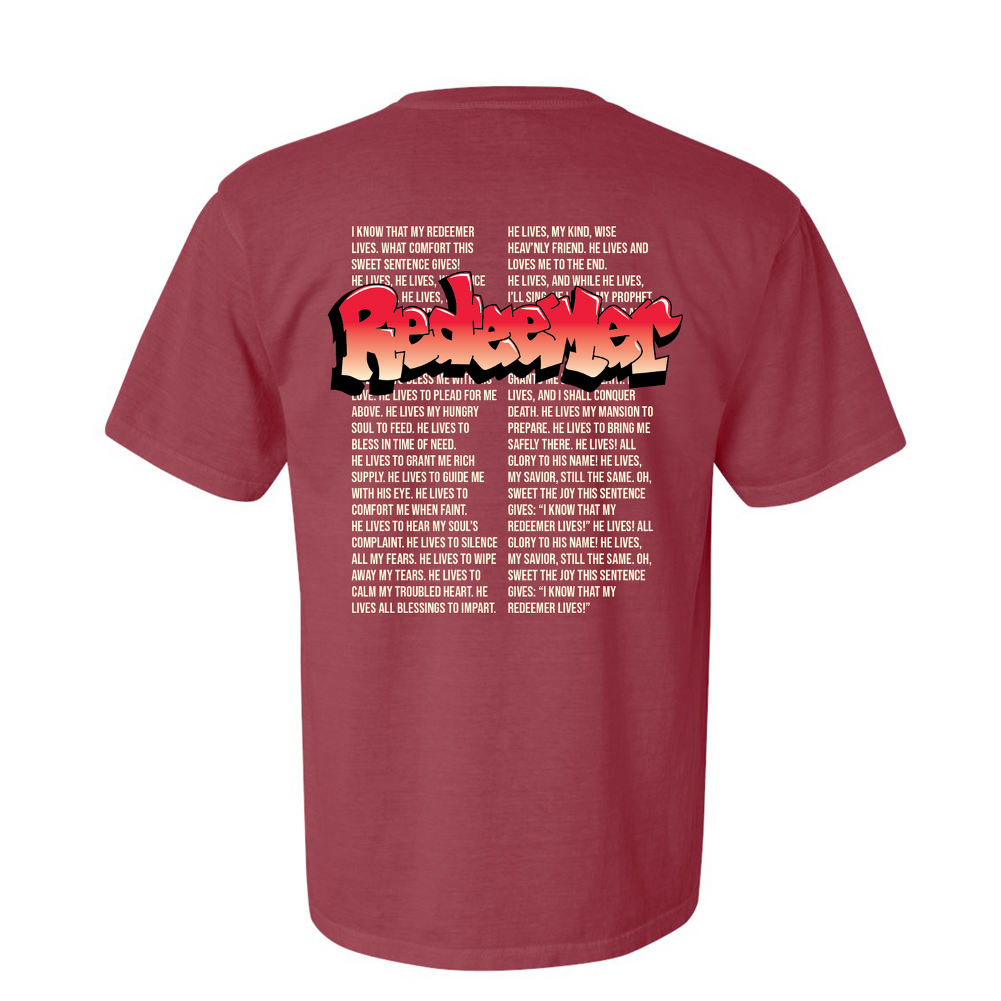 Holy Inspired Merch - "Redeemer" T-Shirt - Red | Short Sleeve & Long Sleeve