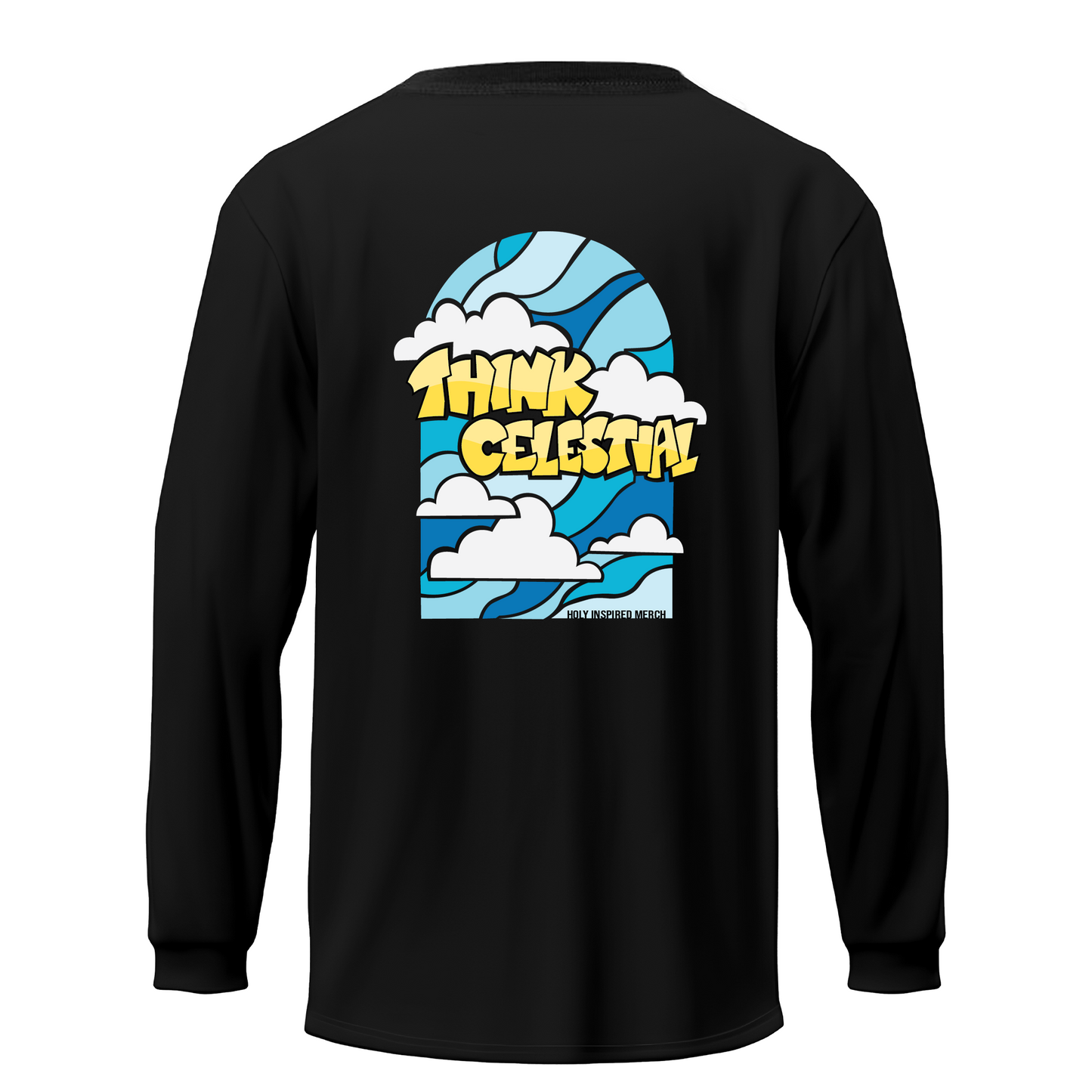 Holy Inspired Merch - "Think Celestial" T-Shirt - Black | Short Sleeve & Long Sleeve